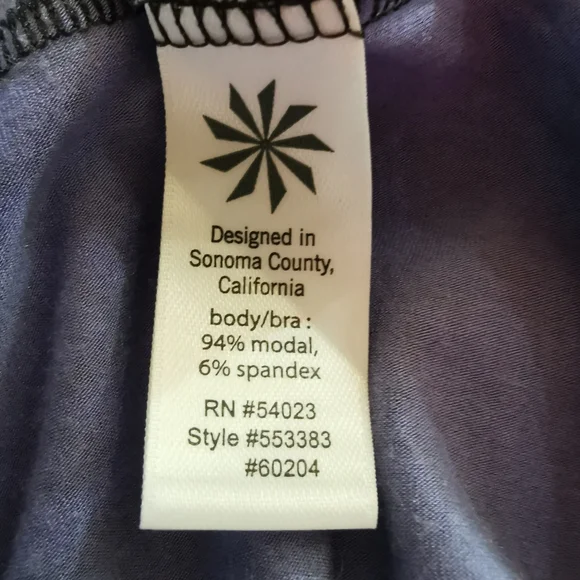 Athleta Rio Racerback Scoop Neck Maxi Dress in Blue/Purple/Black - Sz M - Picture 7 of 8